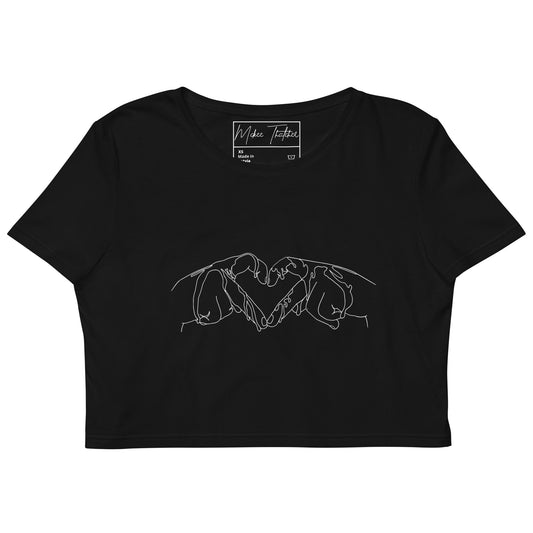 Heart Hands Printed Crop Top